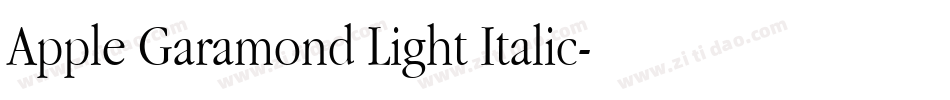 Apple Garamond Light Italic字体转换